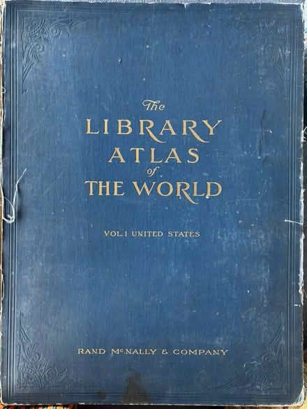 Photo of free Very large two-volume American library atlas from 1913 (Burleigh GL5) #4