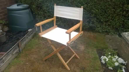 Photo of free Folding Director chair White canvas (High Brooms) #1