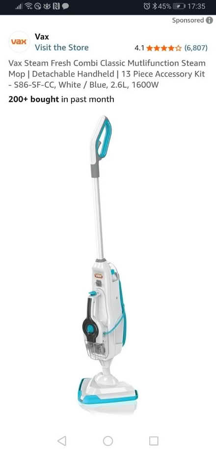 Photo of free Vax steam mop (Chatham, ME5, Walderslade) #2