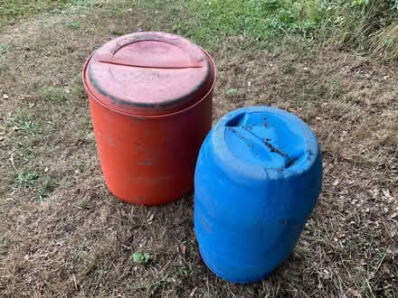 Photo of free 2 heavy plastic water containers butts (Great Fransham NR19) #4