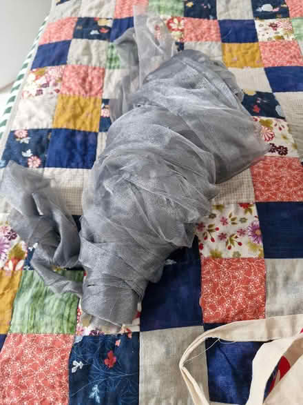 Photo of free Dark Silver Organza (Mitcham) #1