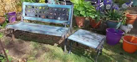 Photo of free Cast iron bench and table (GU14, Farnborough) #1