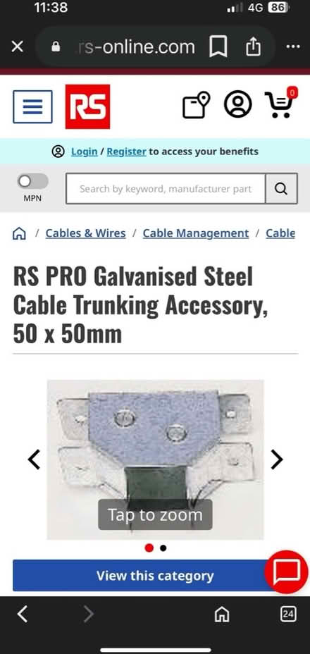 Photo of free Cable Trunking T Bend (Whitton TW3) #1