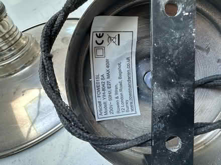 Photo of free Metal pendant lights x 2 (GL52) #2