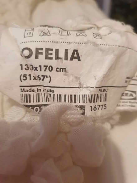 Photo of free White ikea Bedspread (Lauriston EH3) #3