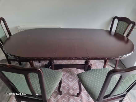 Photo of free Dining Table with 4 chairs (Blackley Manchester) #1