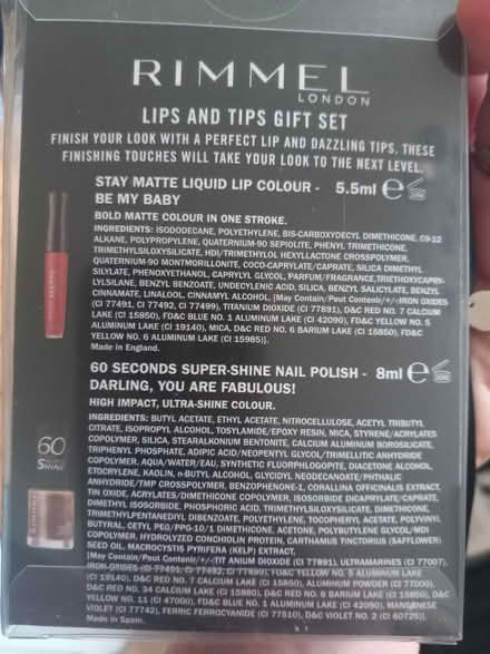 Photo of free Lip colour and nail varnish set (Welwyn, Oaklands. AL6) #2