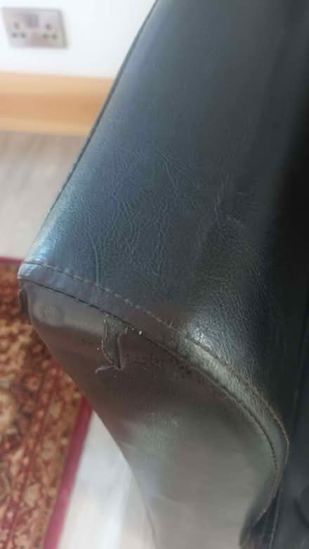Photo of free Leather effect bucket chair and foot rest (Crosspool S10) #4