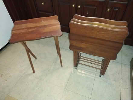 Photo of free Wooden tray table set (Frederick, near Hood College) #1
