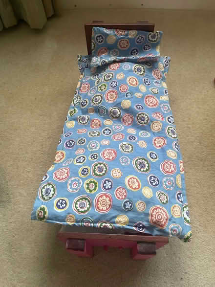 Photo of free Doll’s bed & bedding (Strawberry Hill TW1) #2
