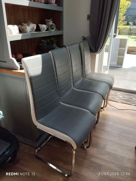 Photo of free Set of 4 dining room chairs (Hawk Green SK6) #1