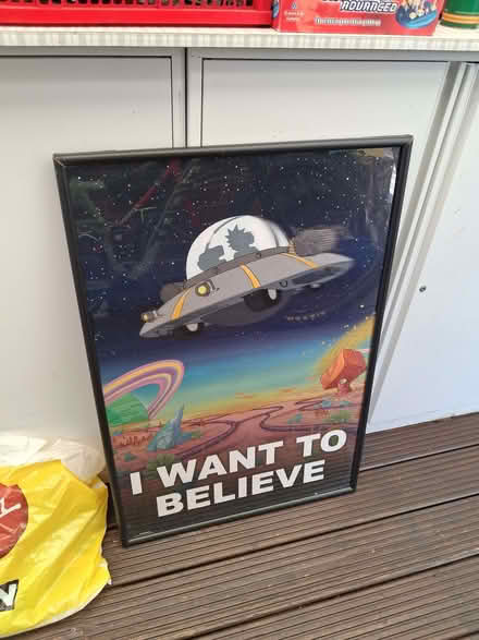 Photo of free Framed Rick & Morty / X Files spoof poster (Grange CH48) #1
