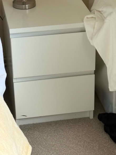 Photo of free White IKEA bedside chest of drawers (Barton-on-Sea BH25) #1