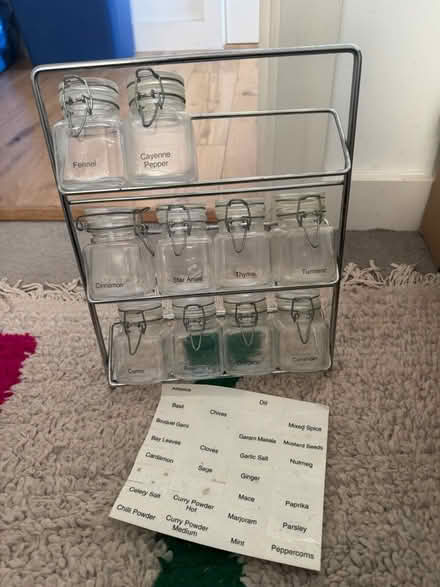 Photo of free Spices jars and rack (Bethnal Green E2) #1