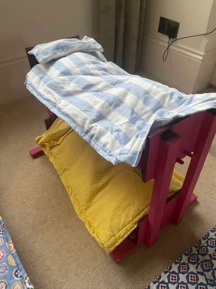 Photo of free Doll’s bed & bedding (Strawberry Hill TW1) #1