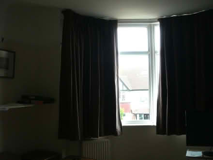 Photo of free Pair of dark purple blackout curtains to fit 11' wide window (Portslade by Sea BN3) #2