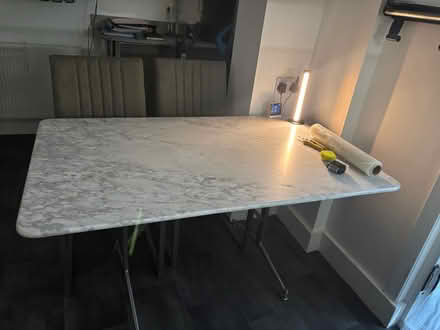 Photo of free Marble top table (N9 Jubilee Park) #1