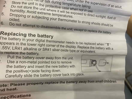 Photo of free Lithium battery operated thermomete (Stevenage SG1) #3