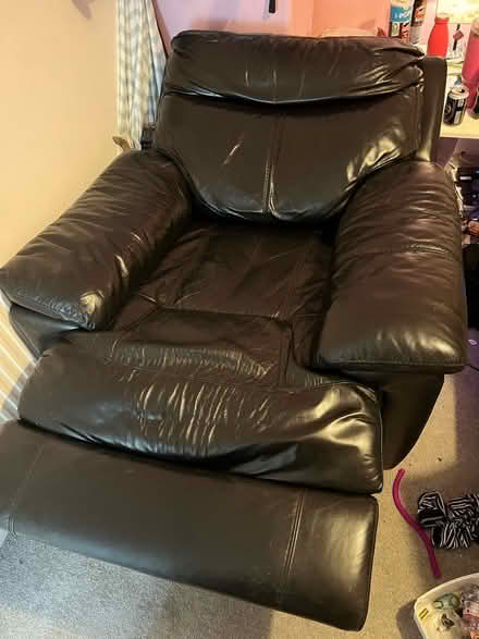 Photo of free Single sofa with pouffe. (Barnstaple EX32) #2