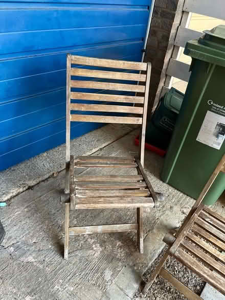 Photo of free Wooden garden chairs for upcycling (Peachcroft OX14) #3