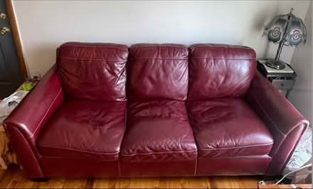 Photo of free Leather Couch (Near Campus) #1