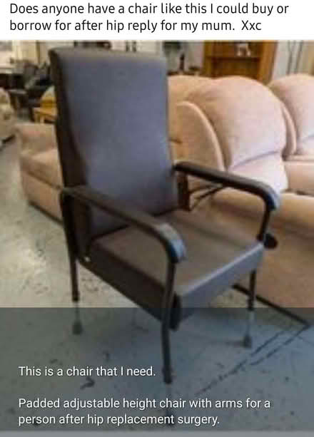 Photo of Hip replacement chair (Penrith CA11) #1