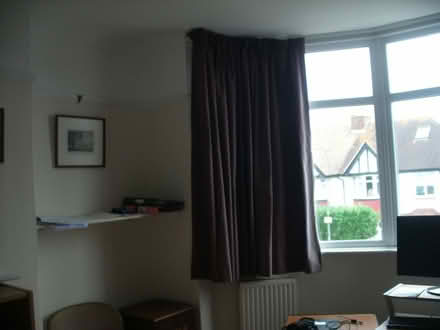 Photo of free Pair of dark purple blackout curtains to fit 11' wide window (Portslade by Sea BN3) #1