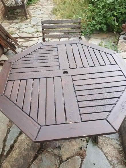 Photo of free Garden Table and 4 chairs + parasol. (Highfield HP2) #1