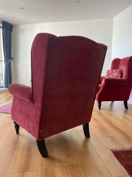 Photo of free 2x Wingback Armchairs (burgundy) (Haywards Heath, RH16) #3
