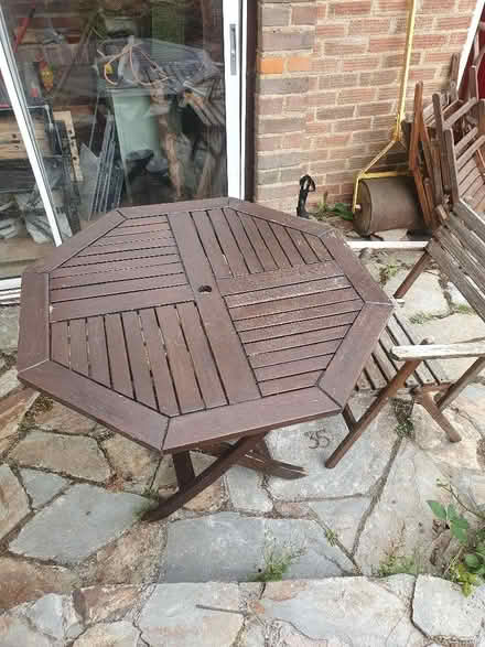 Photo of free Garden Table and 4 chairs + parasol. (Highfield HP2) #2
