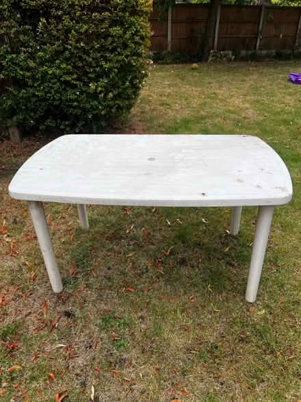 Photo of free Plastic garden table (Trent College NG10 4AD) #2