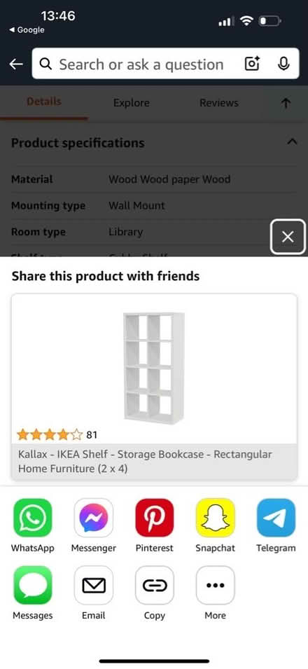 Photo of free 3 x IKEA Kallax storage units in black. 1 unit has 4 x door (Elmers End BR3) #3