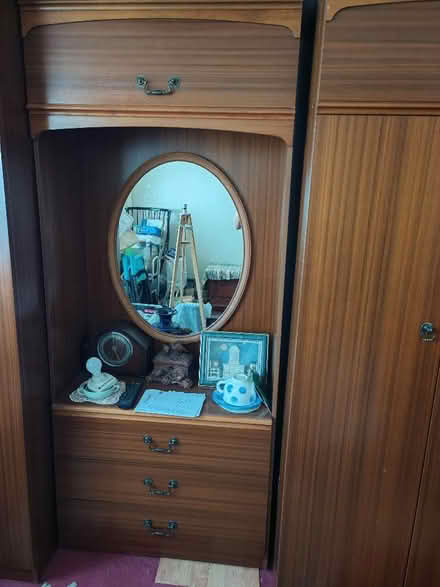 Photo of free Three piece teak wood wardrobe (Milnthorpe LA7) #2