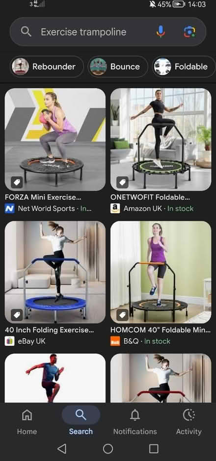 Photo of Exercise trampoline (Chessington KT9) #1