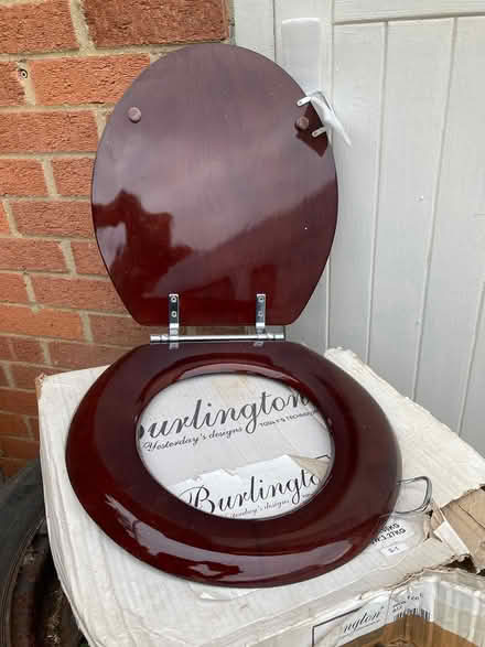 Photo of free Mahogany toilet seat (Horspath (OX33)) #1