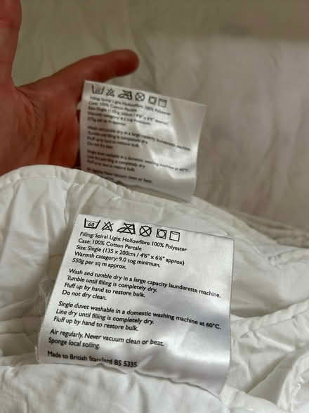 Photo of free Pair of single duvets (New Malden KT3) #2