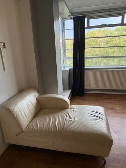 Photo of free Cream leather chaise longue (SW2 5LW) #1