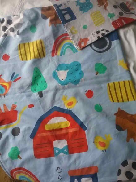 Photo of free Duvet cover and p'case for child's cotbed (Wrenbury CW5) #1