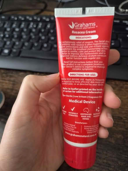 Photo of free Grahams rosacea cream (Cheadle heath SK3) #2