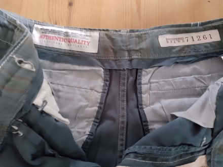 Photo of free Pair of tie-dyed 'cut-off' thigh-length shorts in dark grey (Bucknell SY7) #2
