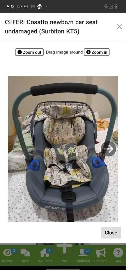 Photo of free Cossato newborn seat (Surbiton KT5) #3