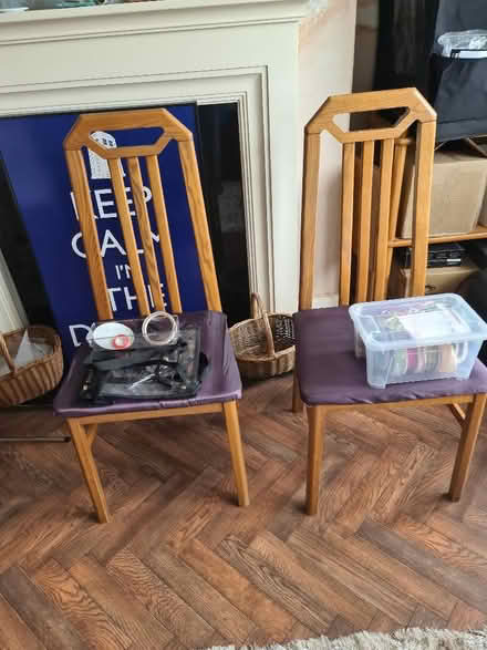 Photo of free 2 Dining chairs (Whitestake PR4) #1