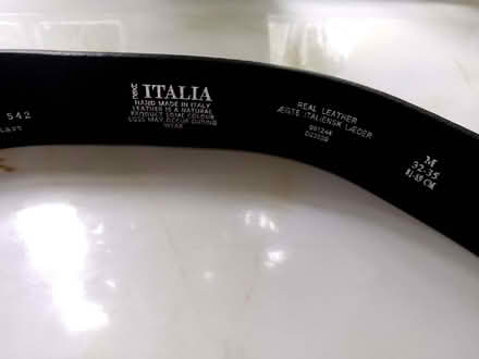Photo of free Next 'L'Italia' leather belt, black (Bucknell SY7) #2