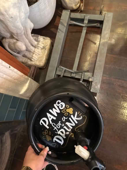 Photo of free Dog water barrel and rack (W4 1LW) #1