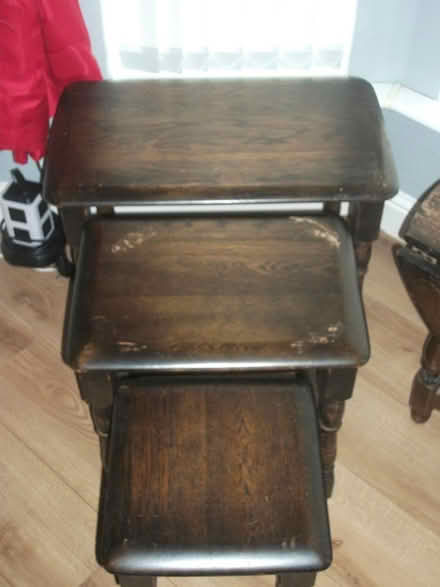 Photo of free Wooden Nest of 3 Tables (Crewe) #2