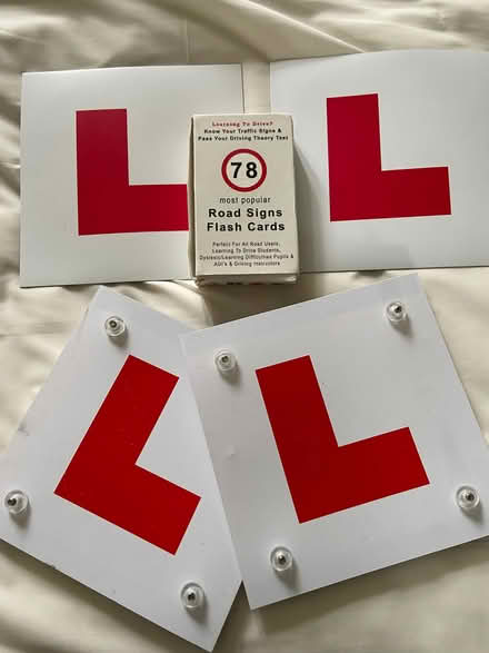 Photo of free Learner L Plates and flash cards (Wheatley HX2) #2