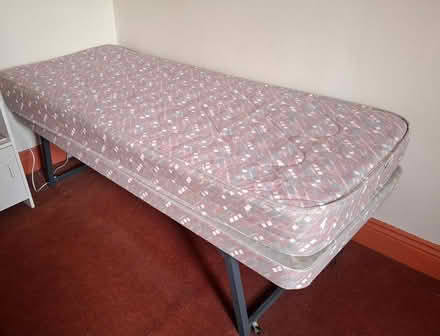 Photo of free Single bed, folding legs,mattress (Crawleyside, Stanhope) #2