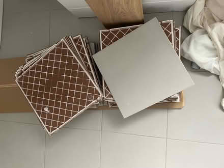Photo of free 35 x grey bathroom floor tiles (Monkseaton NE25) #2