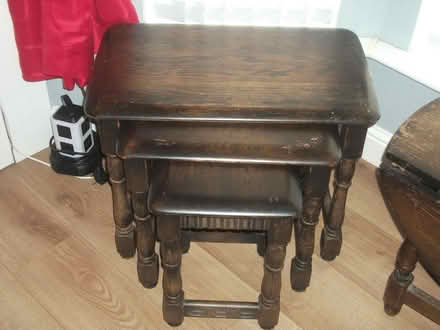 Photo of free Wooden Nest of 3 Tables (Crewe) #1