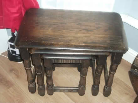 Photo of free Wooden Nest of 3 Tables (Crewe) #3